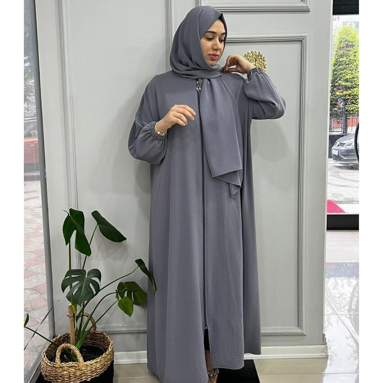 İslambol Ala Namaz Elbisesi Gri