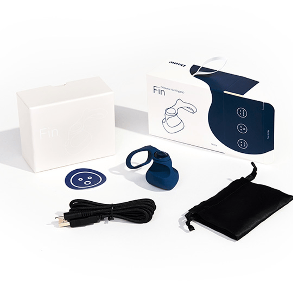 Dame Products Fin Lacivert Ultra Güçlü Parmak Vibratör