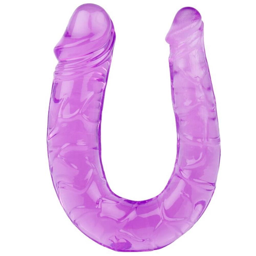 Erox Double Dong Jelly Purple Çift Taraflı Jel Doku Penis 27 cm