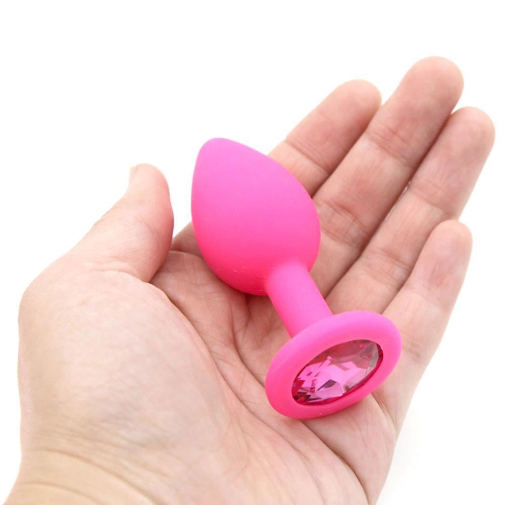 Erox Safe Body Purple Silicone Small Yeşil Taşlı Silikon Anal Plug