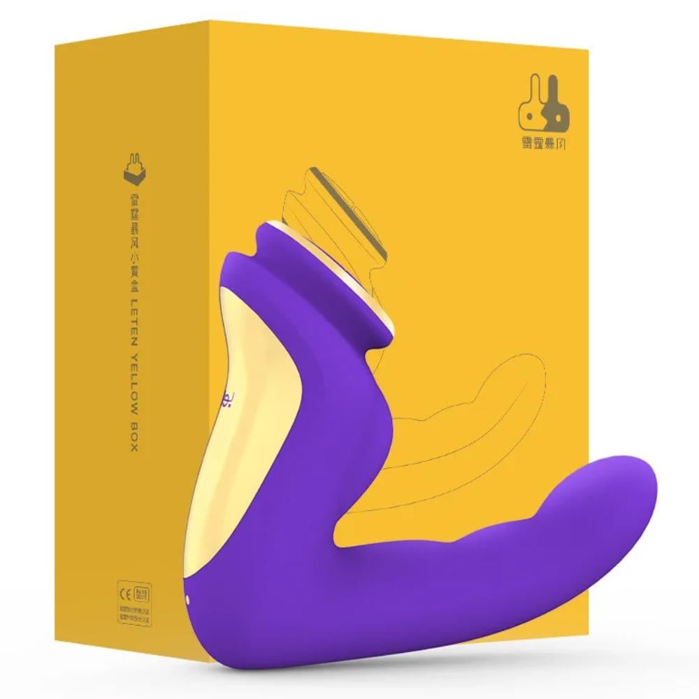 Leten Finger Isıtılabilir G-Spot Orgazm Vibratör-Purple