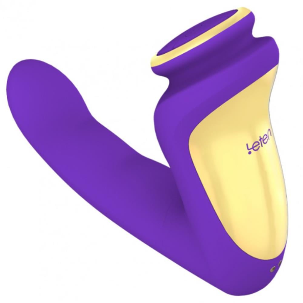 Leten Finger Isıtılabilir G-Spot Orgazm Vibratör-Purple