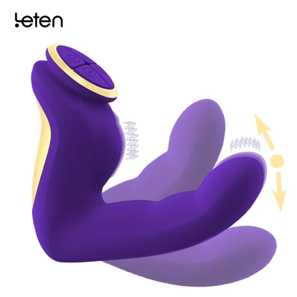 Leten Finger Isıtılabilir G-Spot Orgazm Vibratör-Purple