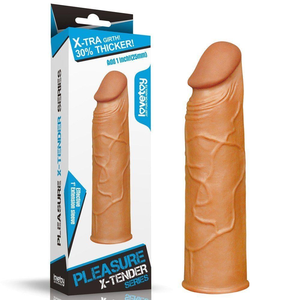 Lovetoy Pleasure X-Tender Melez Realistik Penis Kılıfı LV1050B