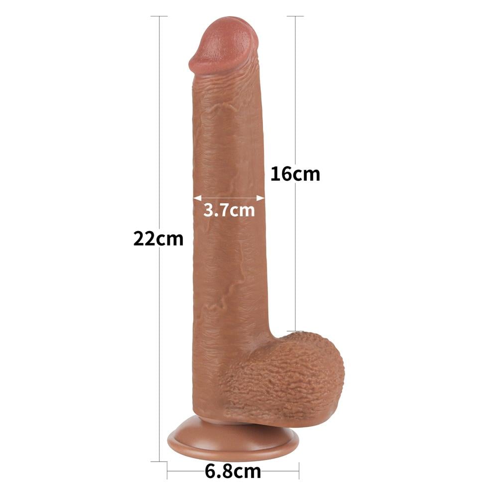 Lovetoy Sliding Skin Dong Brown 23 Cm Realistik Penis LV317310