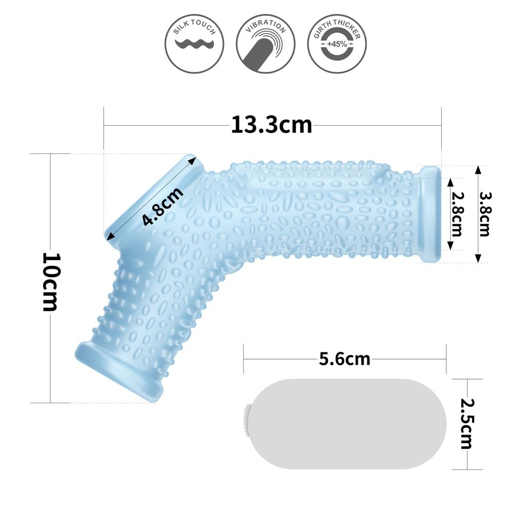 Lovetoy Vibrating Drip Knights Ring with Scrotum Sleeve Titreşimli Penis Halkası LV343126