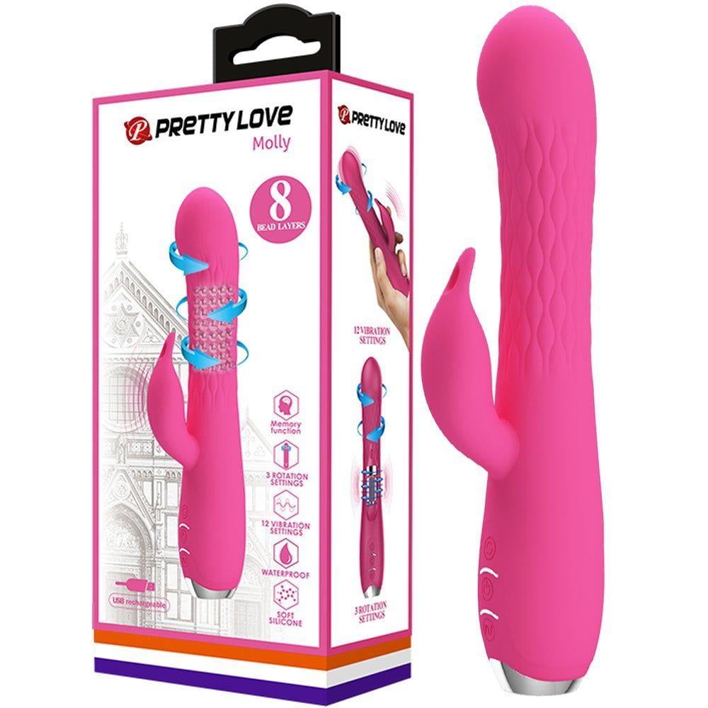 Pretty Love Molly Hareket Özellikli Rabbitli Vibratör BI-014692-1