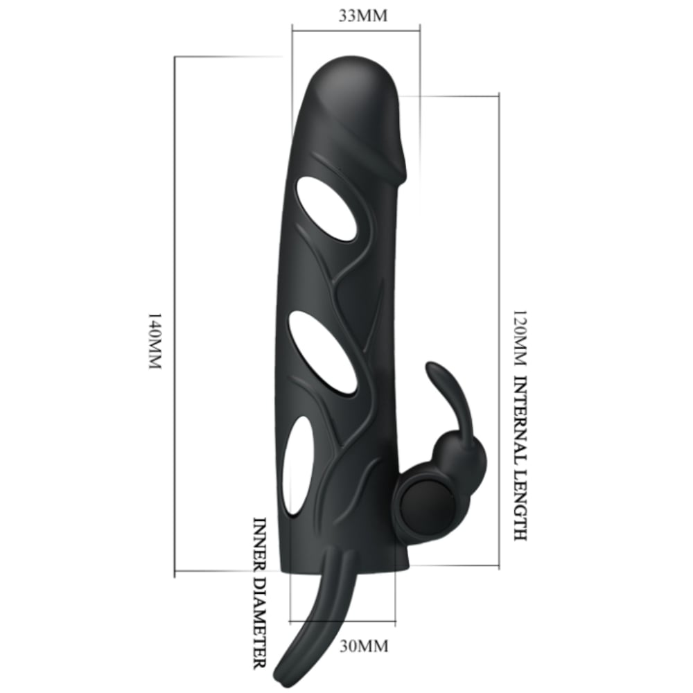 Pretty Love Penis Sleeve 2 İn 1 Titreşimli Penis Kılıfı BI-026216A