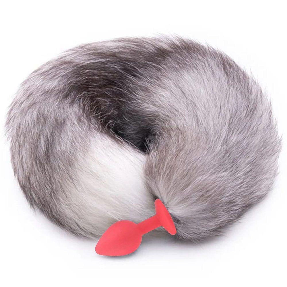 Sexual World Anal Fantasy Tail Plug Kuyruklu Silikon Anal Plug-Red