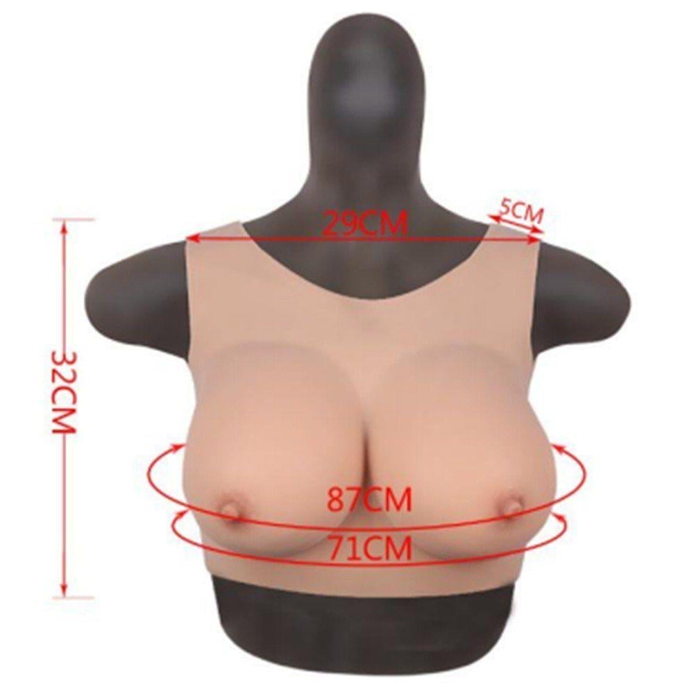 Sexual World Body Crossdresser Askılı Silikon Giyilebilir Göğüs Cup D