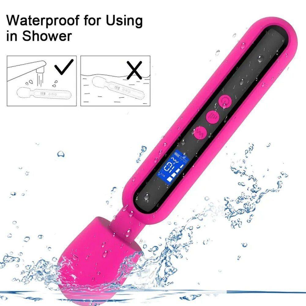 Sexual World Shumix Oem Slike Silikon Led Masaj Wand Vibratör-Black