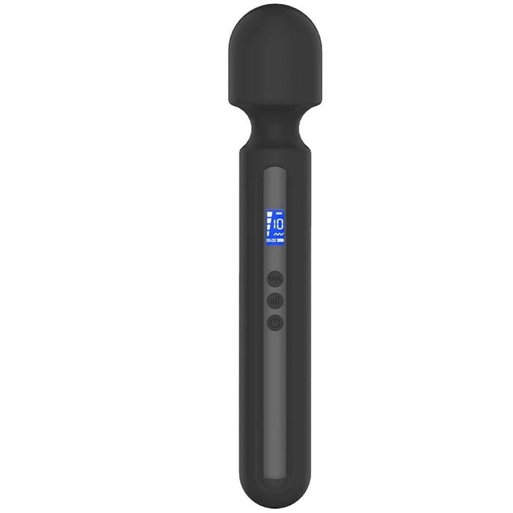 Sexual World Shumix Oem Slike Silikon Led Masaj Wand Vibratör-Black