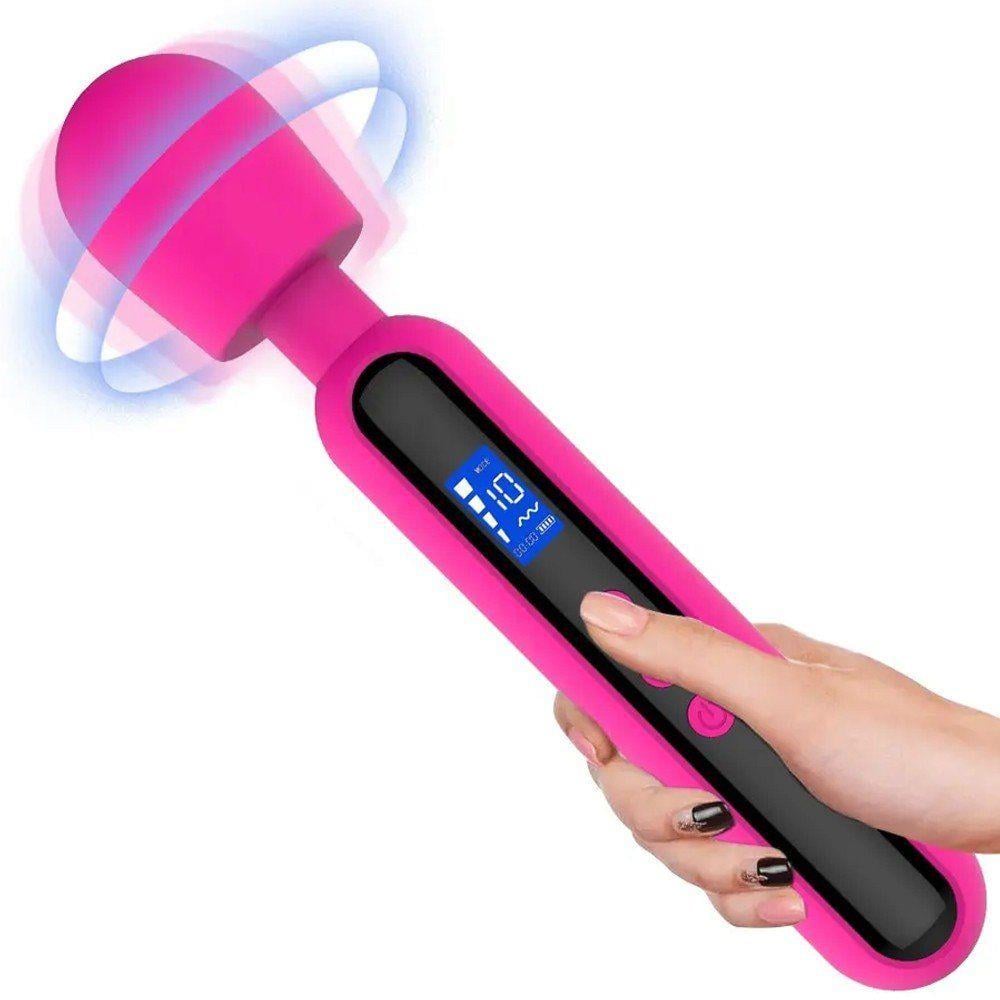 Sexual World Shumix Oem Slike Silikon Led Masaj Wand Vibratör-Black