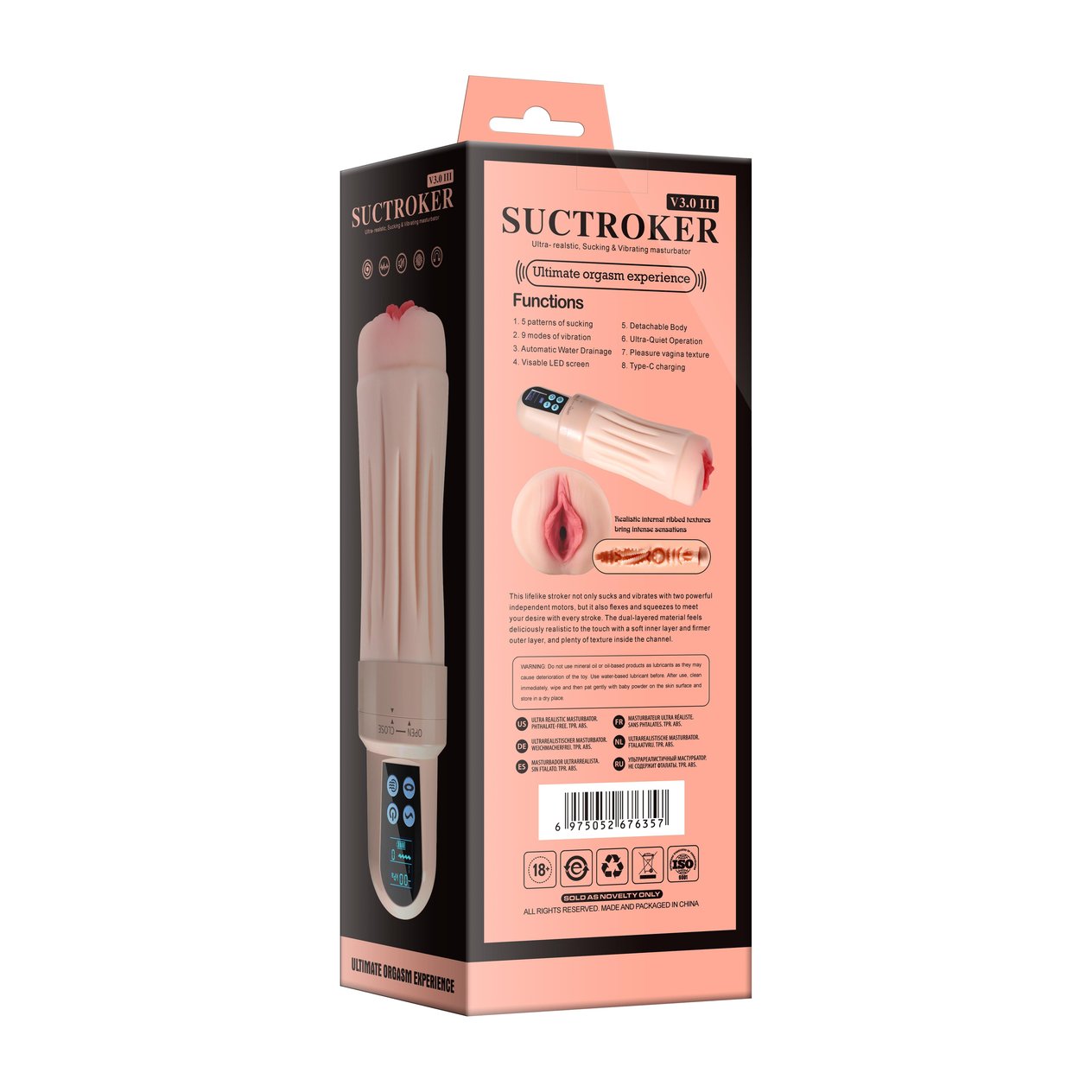 Shequ No.5 Beta Suction Emiş Güçlü Titreşimli Masturbator Vajina SQ-MA60119-3.0