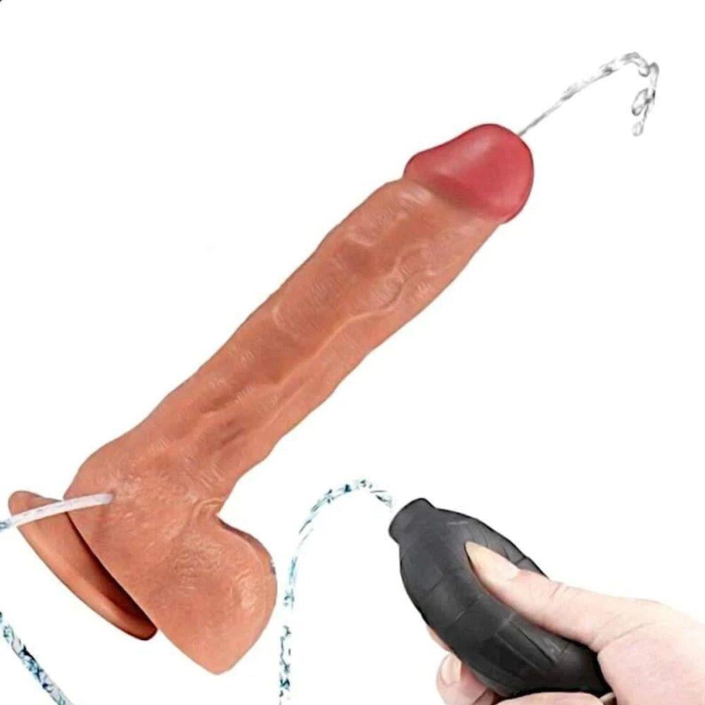 Xise Dildo Series Shoufei Squirting With Balls 24 Cm Boşalabilir Realistik Penis XS-WBC10050-İNF