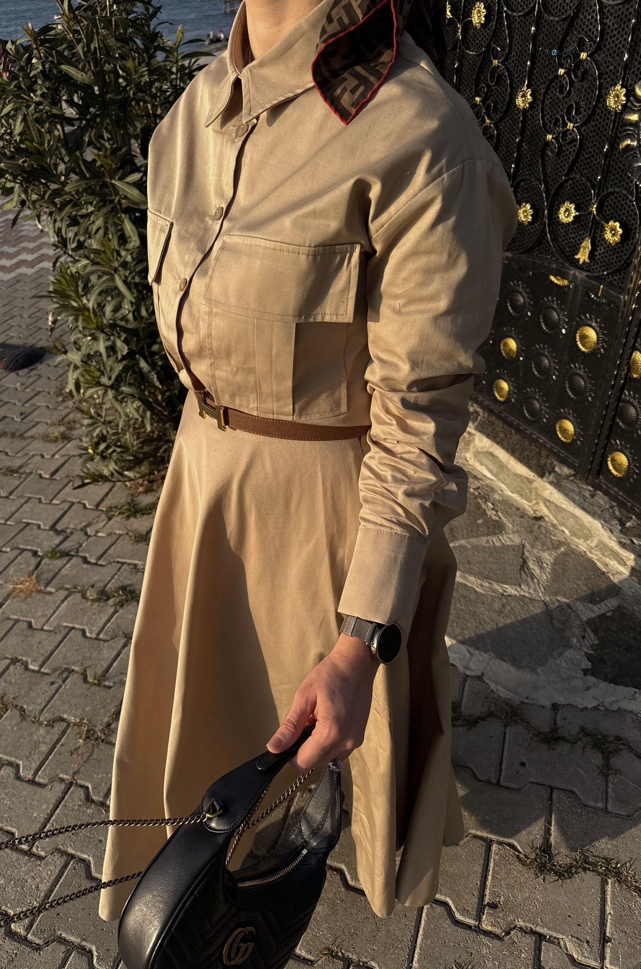 Âaliyah Etekli Takım Bej