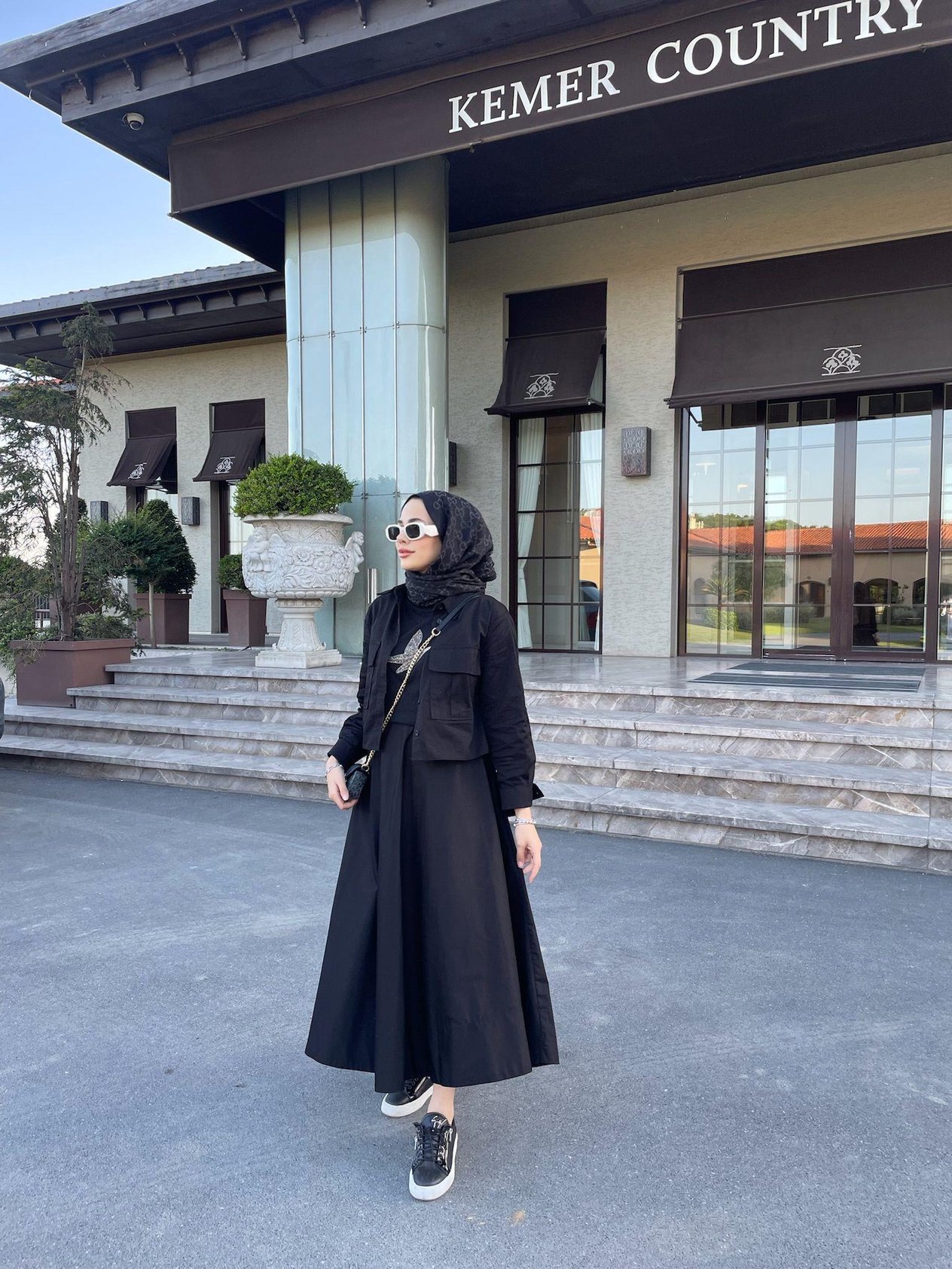 Âaliyah Etekli Takım Siyah