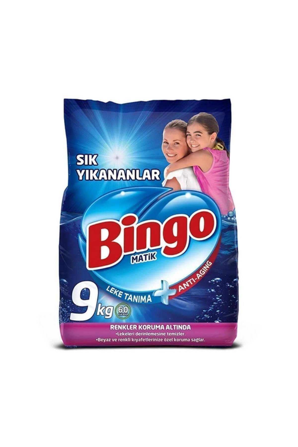 BİNGO MATİK SIK YIKANAN ÇAMAŞIRLAR İÇİN TOZ DETERJAN 9 KG