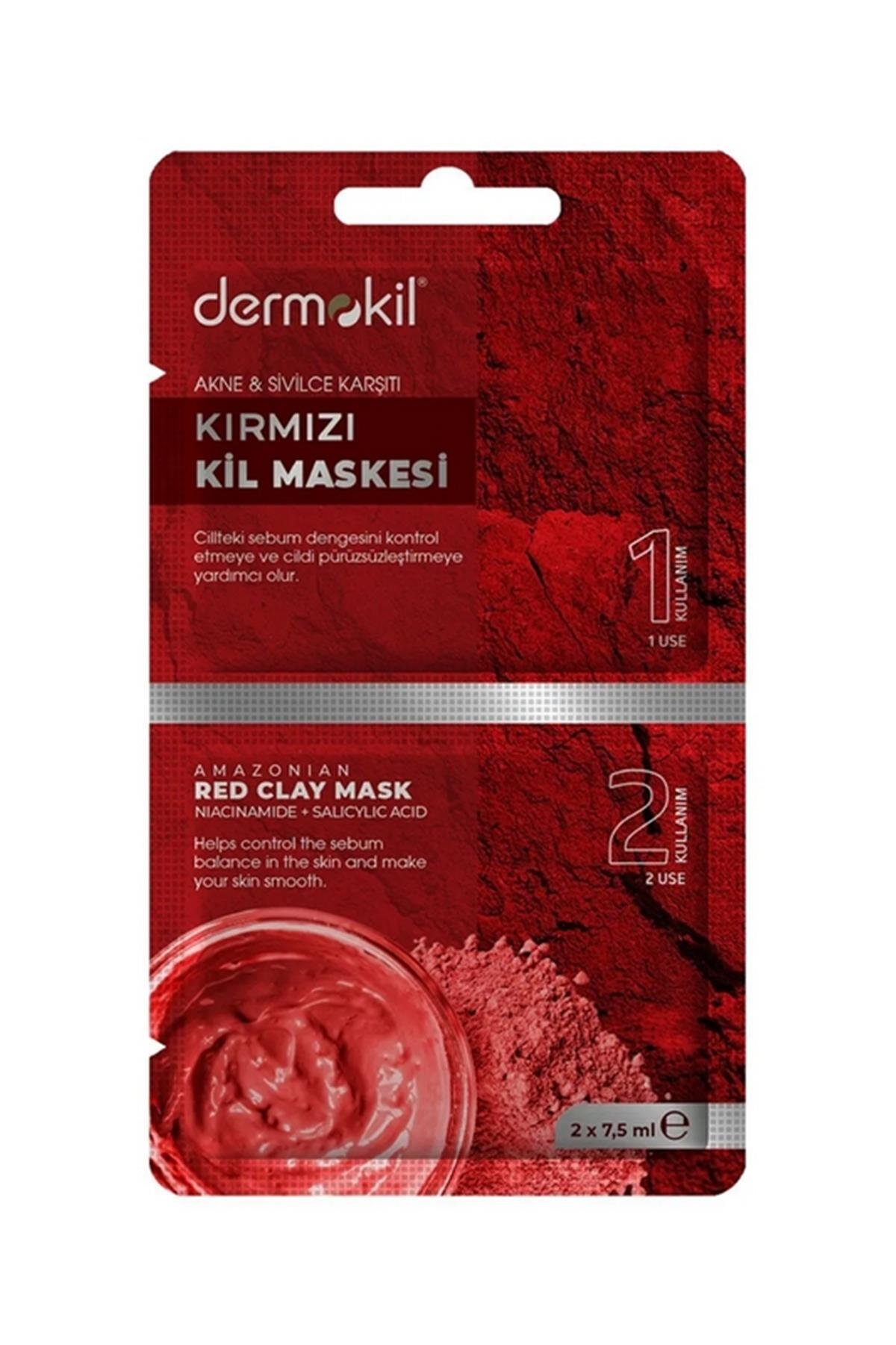 DERMOKİL KİL MASKESİ KIRMIZI 15ML
