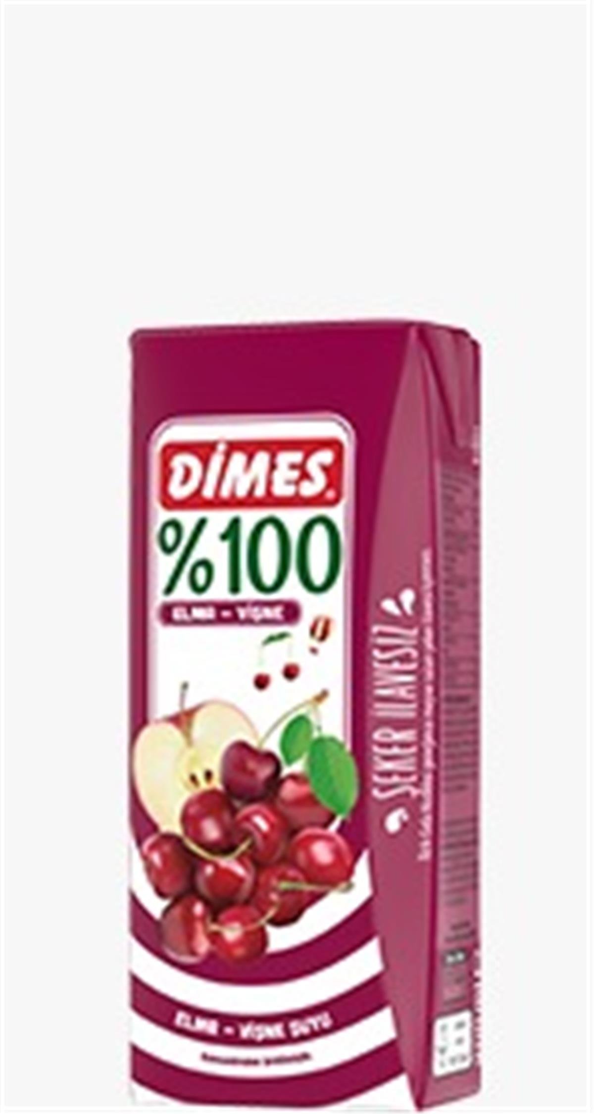 DİMES %100 ELMA VE VİŞNE 200 ML