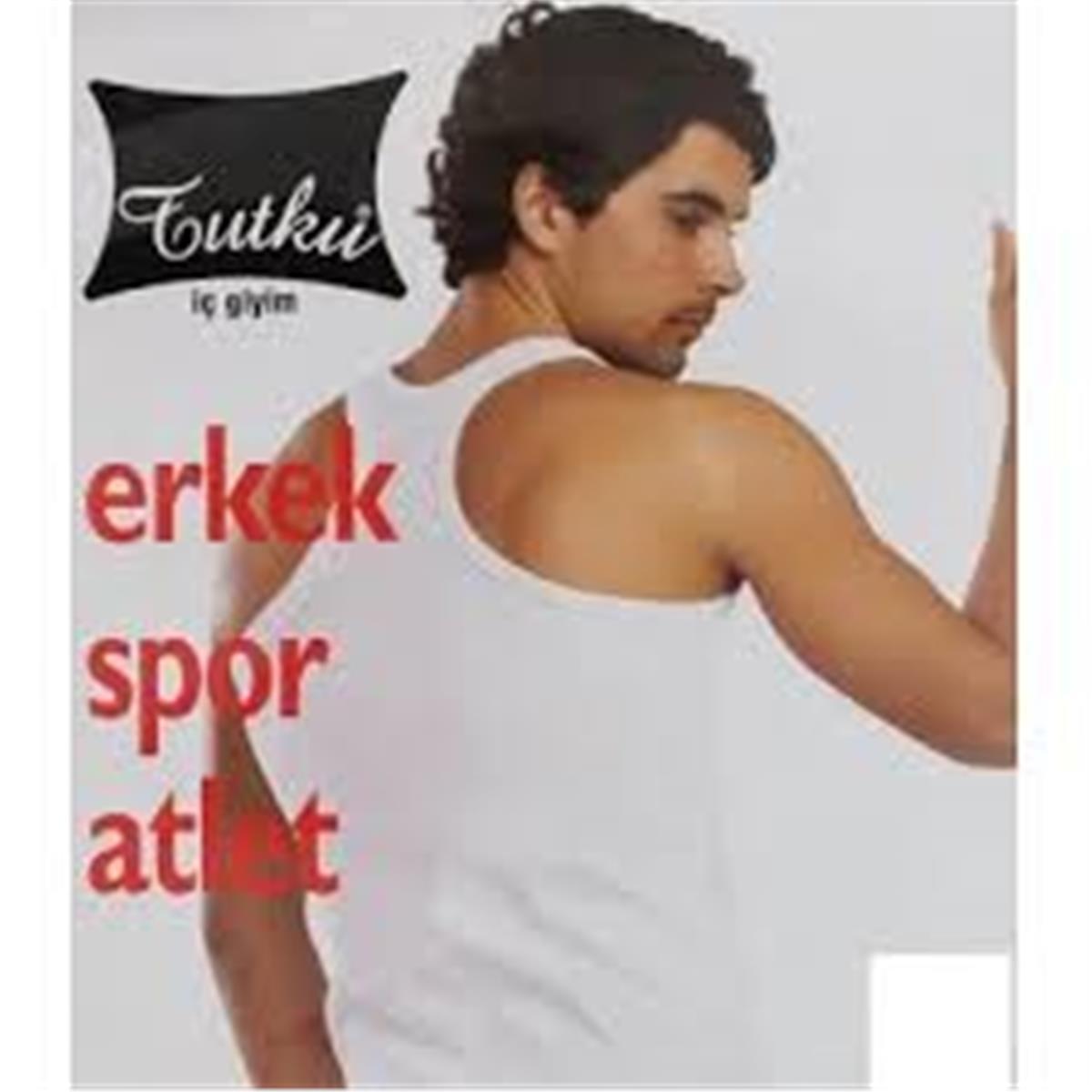 TUTKU ERKEK RİBANA SPOR ATLET BEYAZ (L)