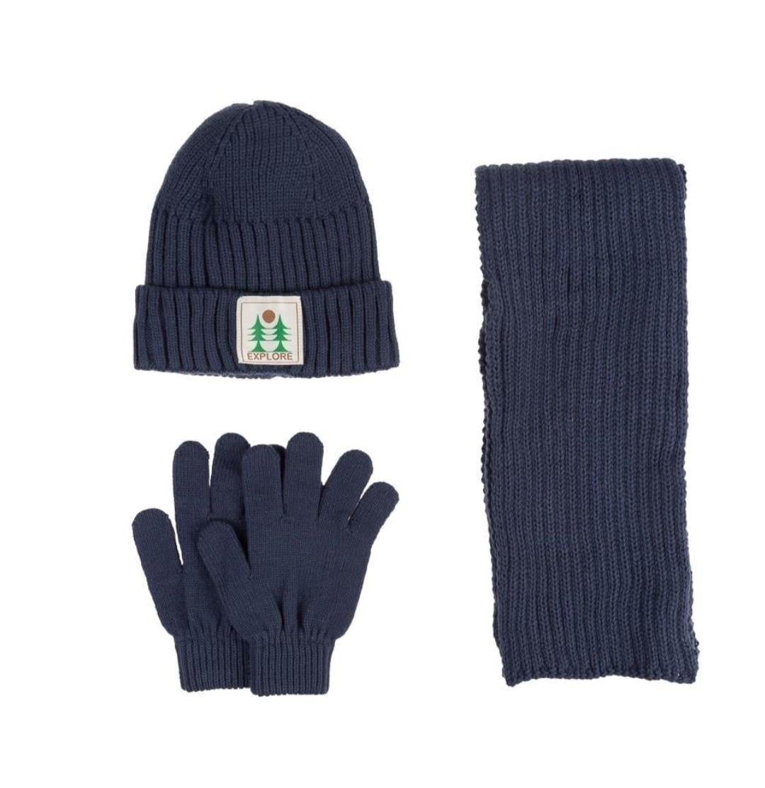 Erkek çocuk 9-15 yaş atkı bere eldiven set 