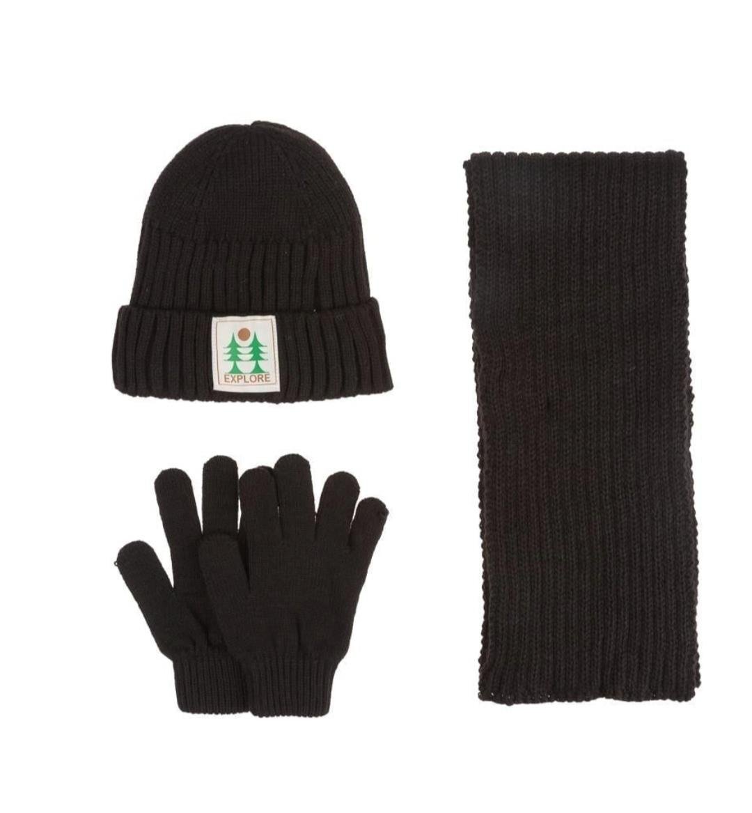 Erkek çocuk 9-15 yaş atkı bere eldiven set 