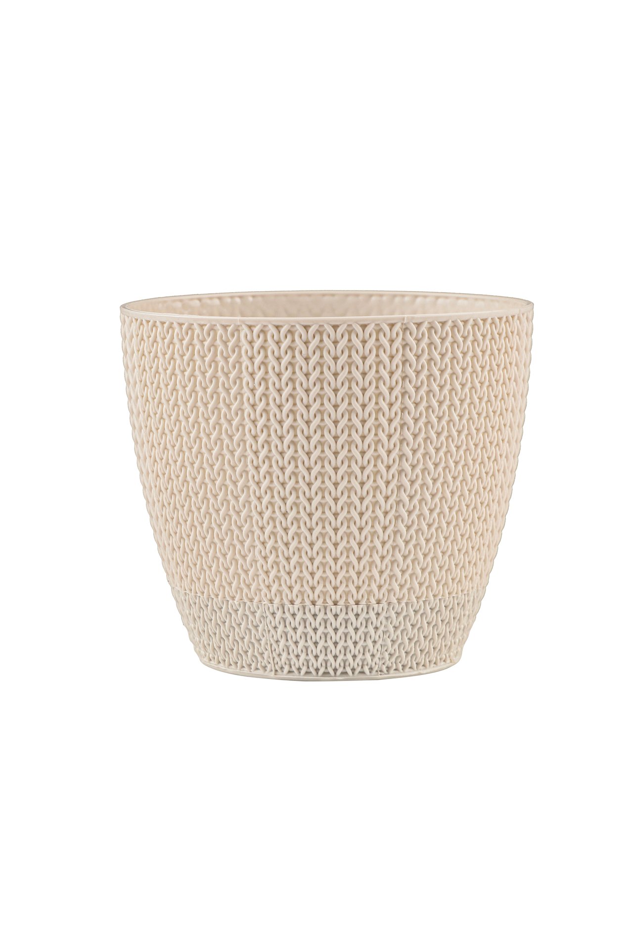 Anafor Saksılık Krom 25 Cm Krem Saksı