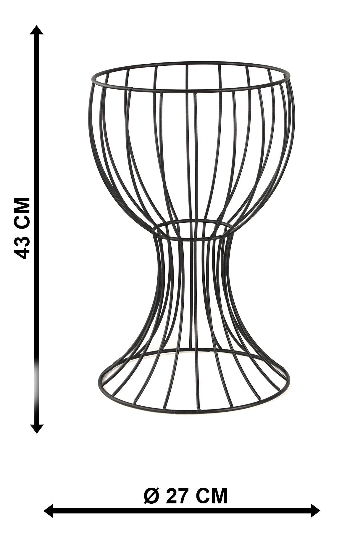 Anafor Saksılık Siyah 43 Cm Siyah Saksı