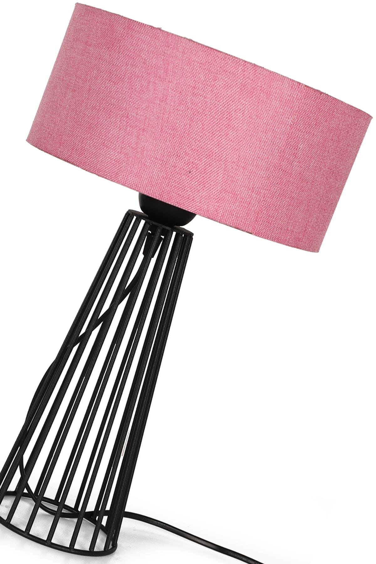 Filipin Masa Lambası Siyah Pembe Şapka
