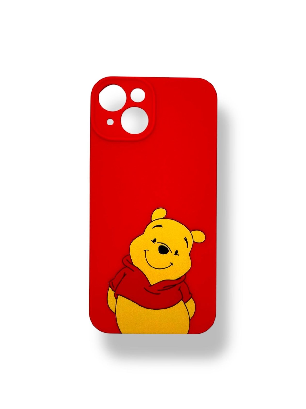 SİLİKON BASKI KILIFLARDIVERSECASESLKN12Apple Iphone 14 Silikon Winnie The Pooh Baskı Kılıf - Kırmızı