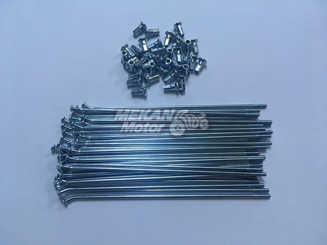 SPOKES SET FRONT WHEEL 36 UNIT FOR 1 RIM 640 JAWA 350 STYLE