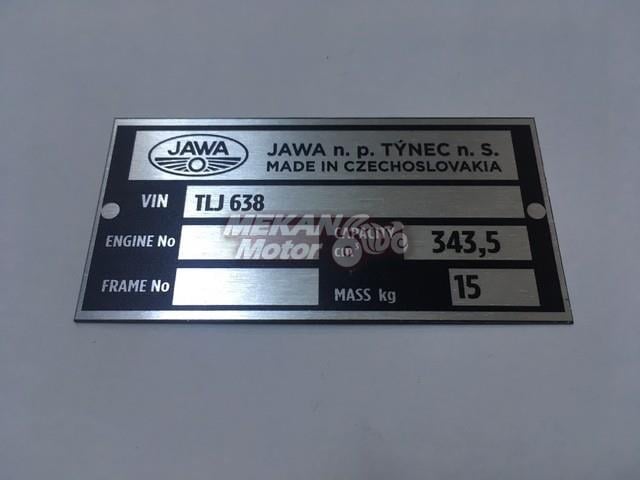 ŞASİ BOYUN ETİKETİ JAWA 350 TS 638