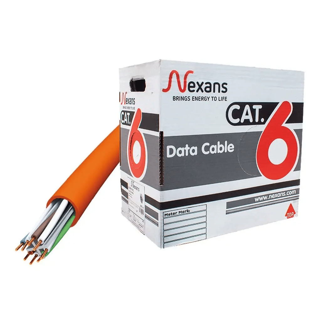 NEXANS NEX1611TFA, CAT6, 305M, 23AWG (0,58mm), UTP, %100 Bakır, LSZH Halogen Free, Kablo (Turuncu)