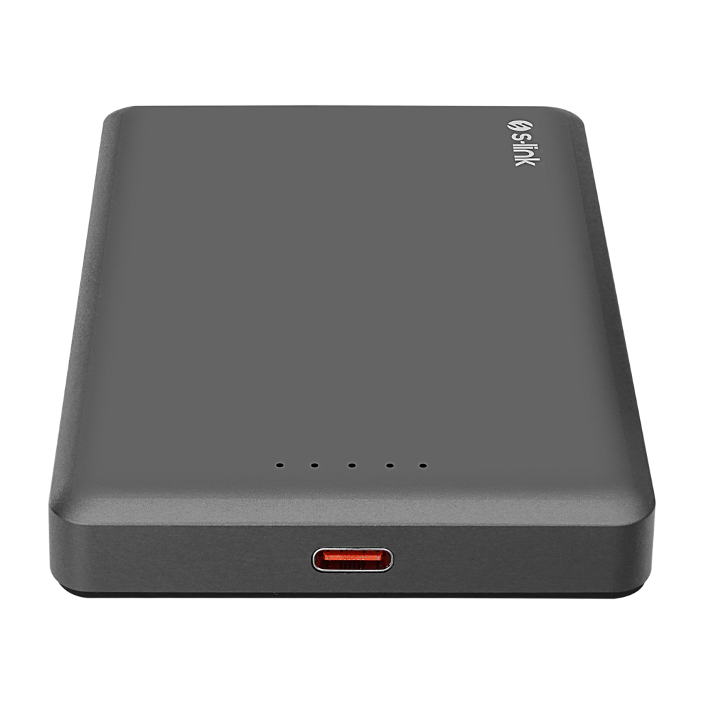 S-LINK MG110, Magsafe, Gri, 10.000mAh, 2xType-C, 4 LED Göstergeli, PowerBank