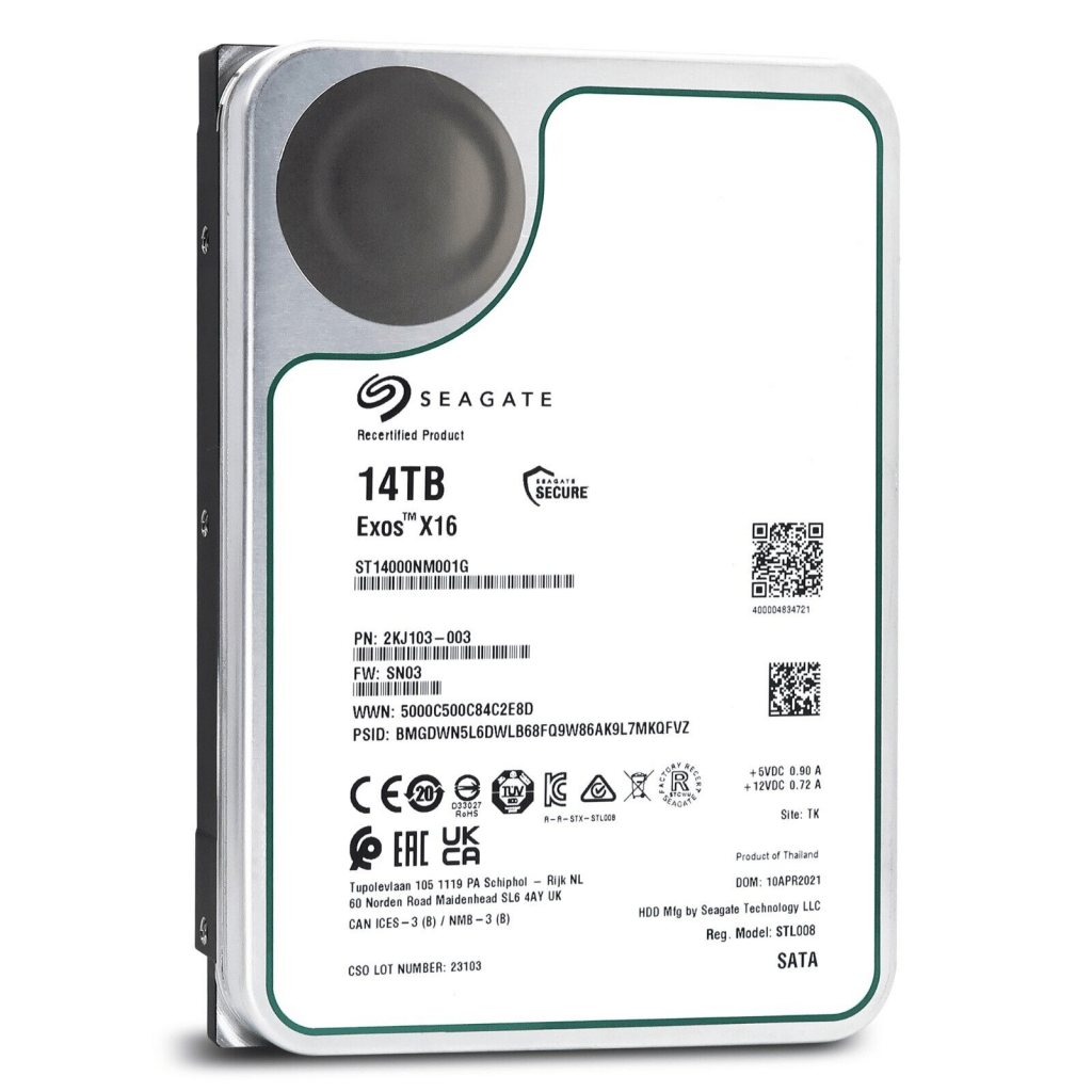 SEAGATE EXOS X16, ST14000NM001G, 3.5
