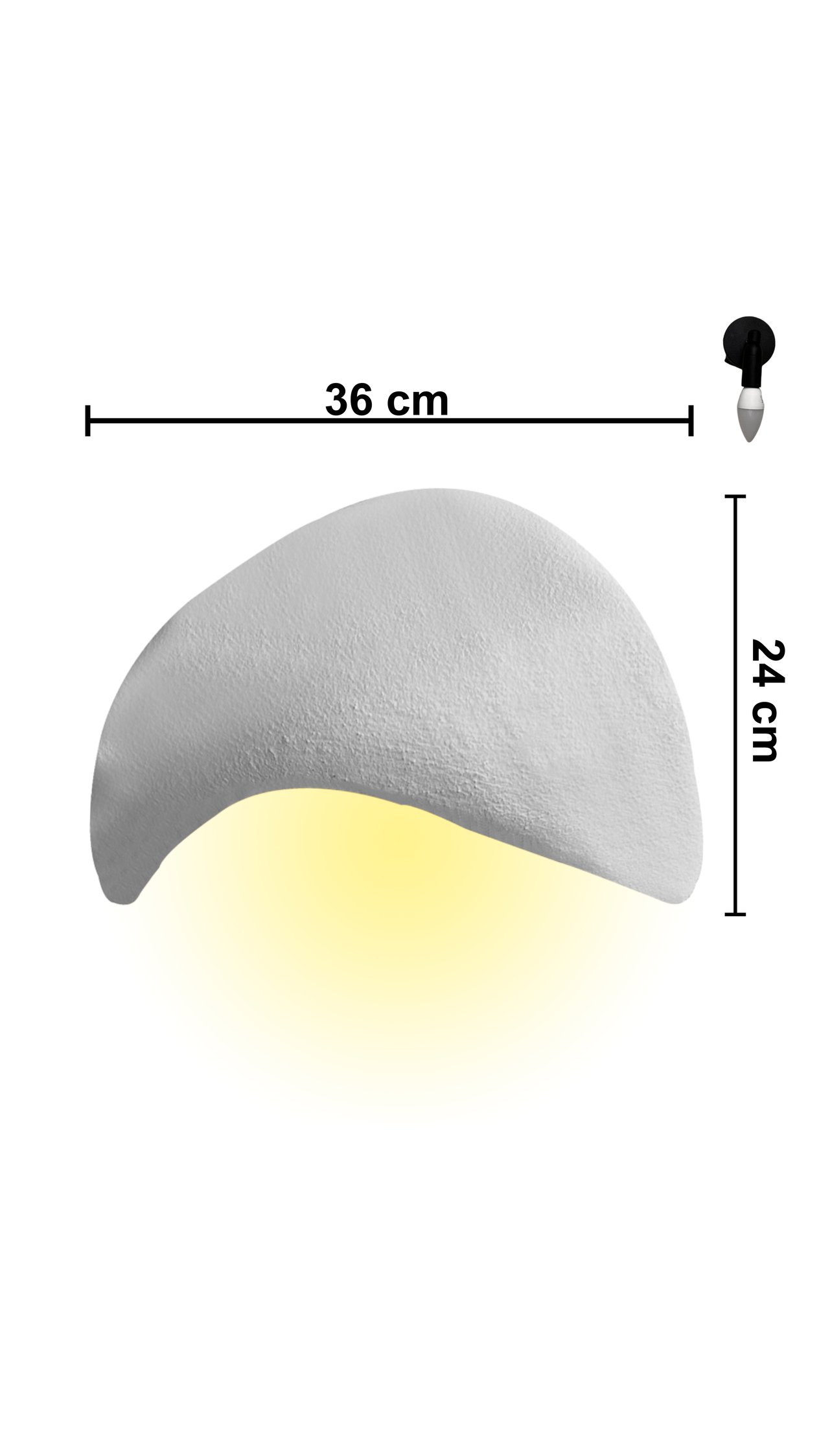 Lore Serisi Duvar Aplik - Elektirik Bağlantılı 36 Cm