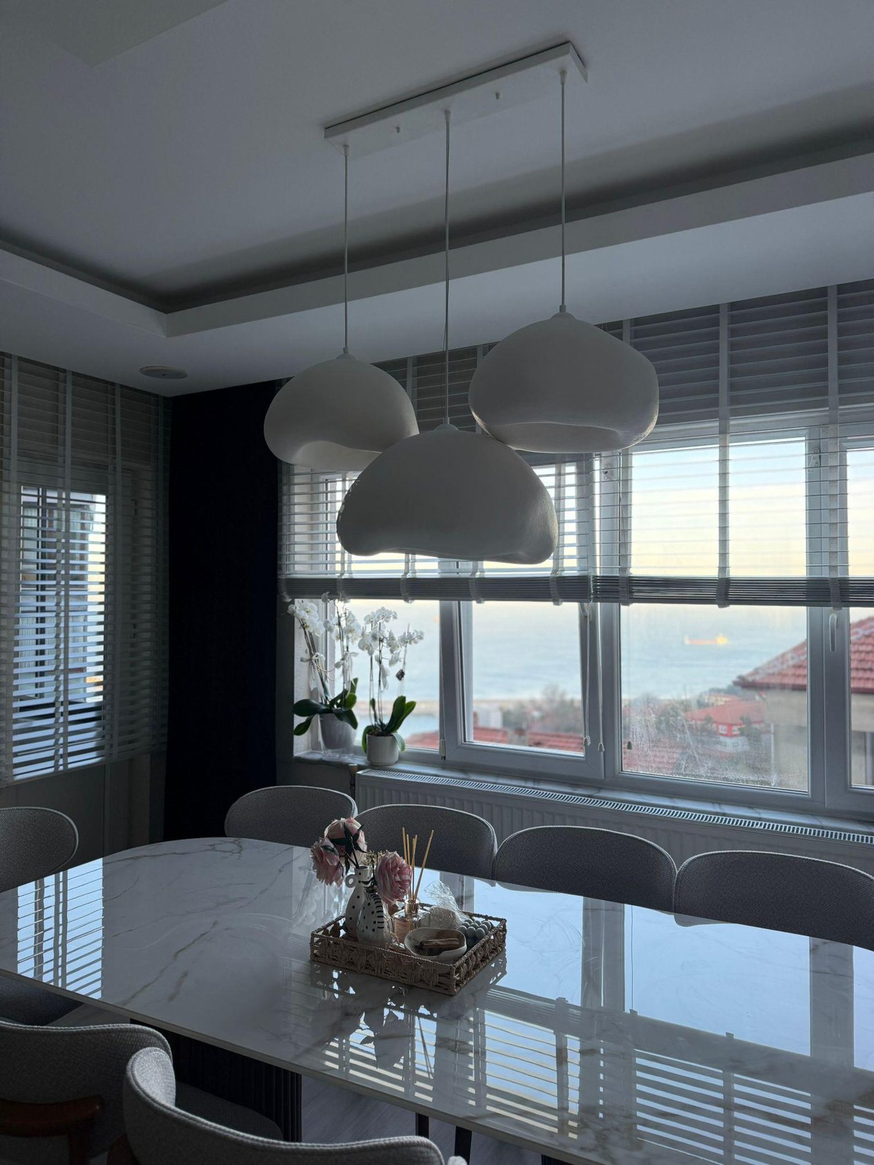 Lore Serisi Üçlü Sarkıt Avize (40-50-40 CM )