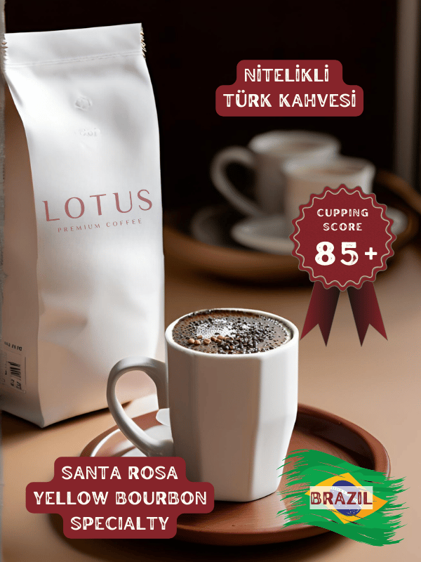 Brezilya Santa Rosa Yellow Bourbon 85+ Puanlı Nitelikli Türk Kahvesi 250 Gr.