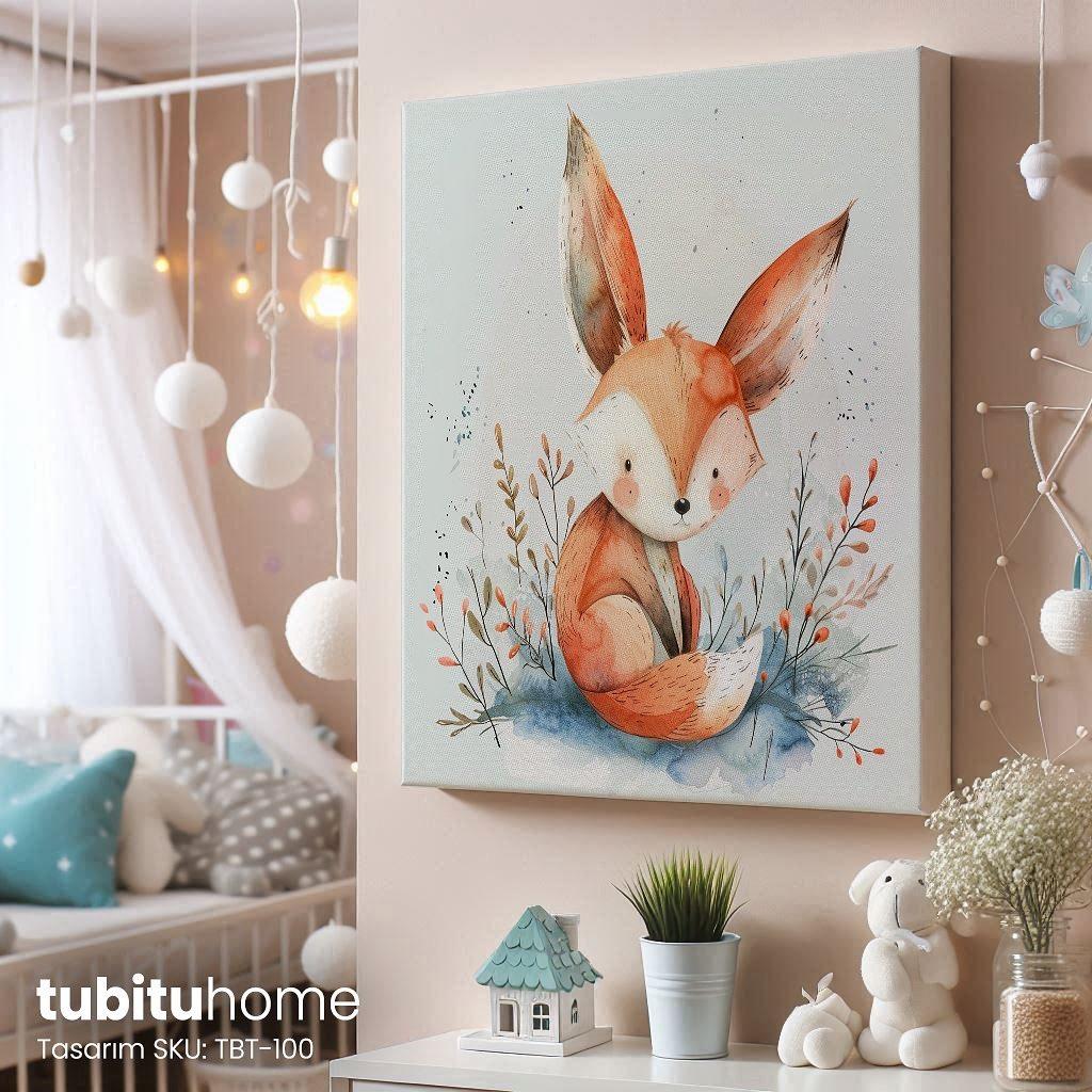Tiny Friends World Serisi-Çocuk Odası Kanvas Tablo