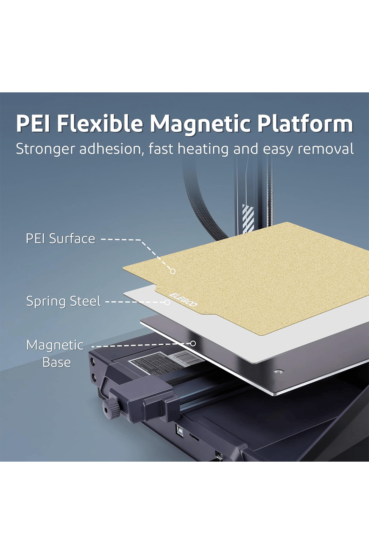 ELEGOO Pei Build Plate - Neptune 3/4 Max