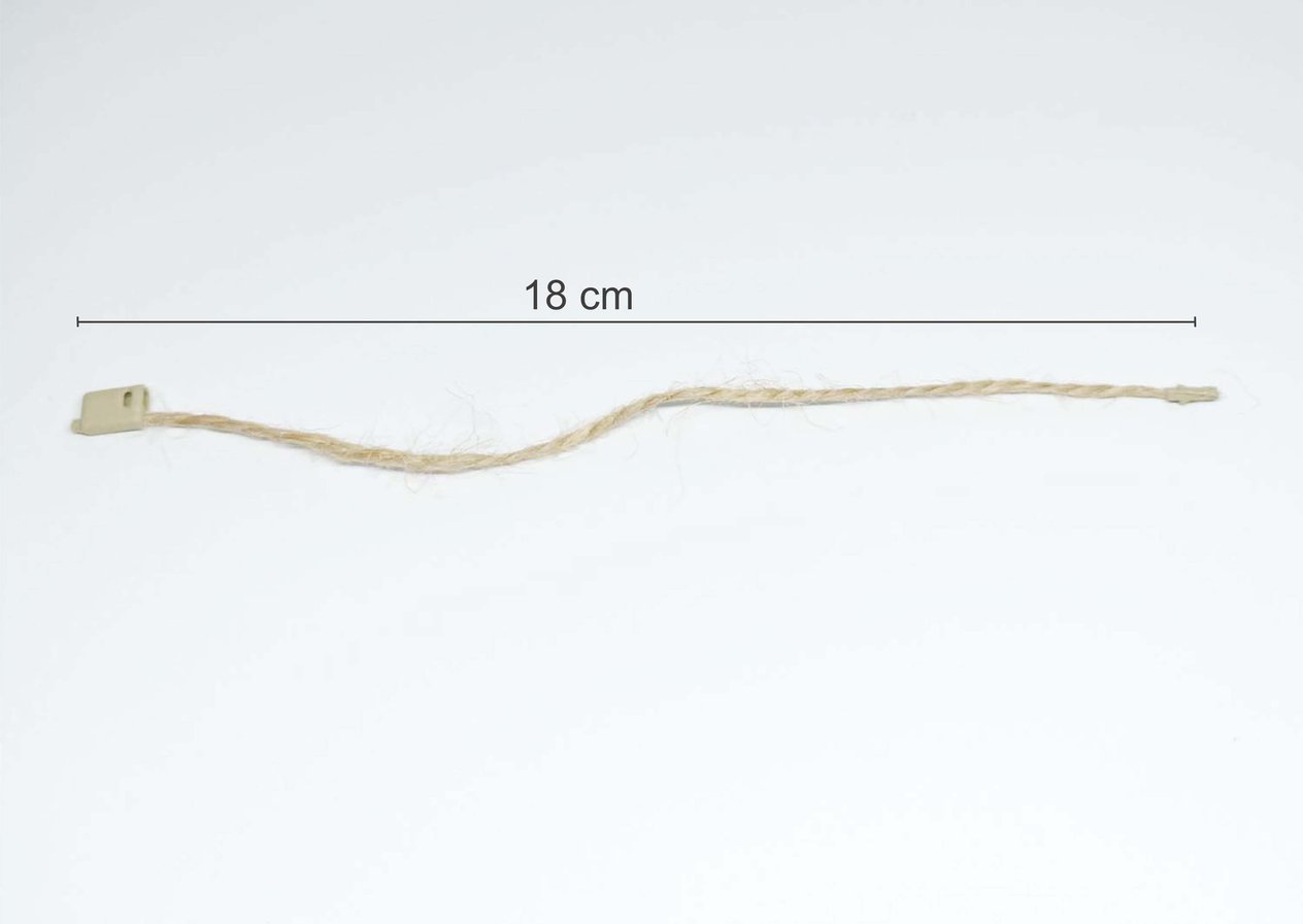Kraft Kilitli Etiket Bağlama Hasır Ipi -jüt Ip 18 Cm 50 Adet