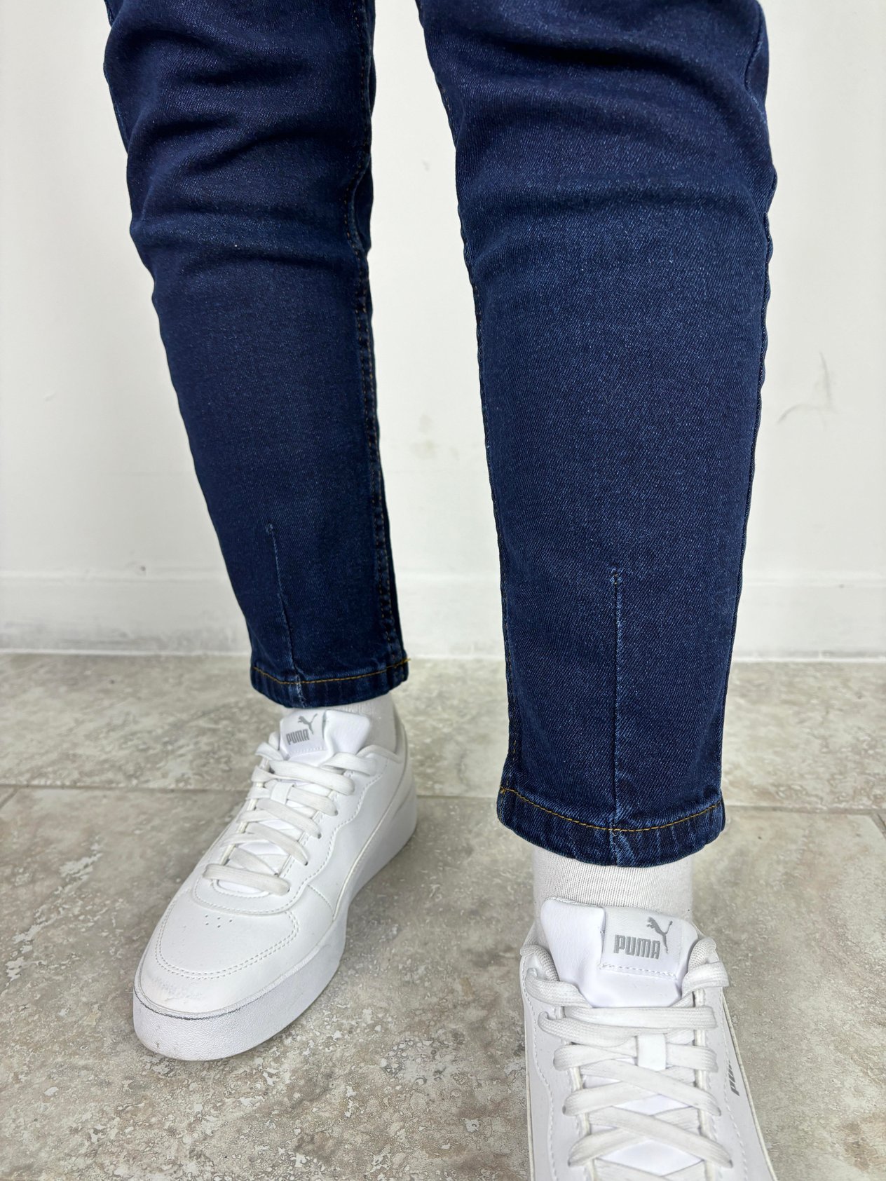 PENS PAÇA LASTİKLİ KOT PANTOLON LACİVERT