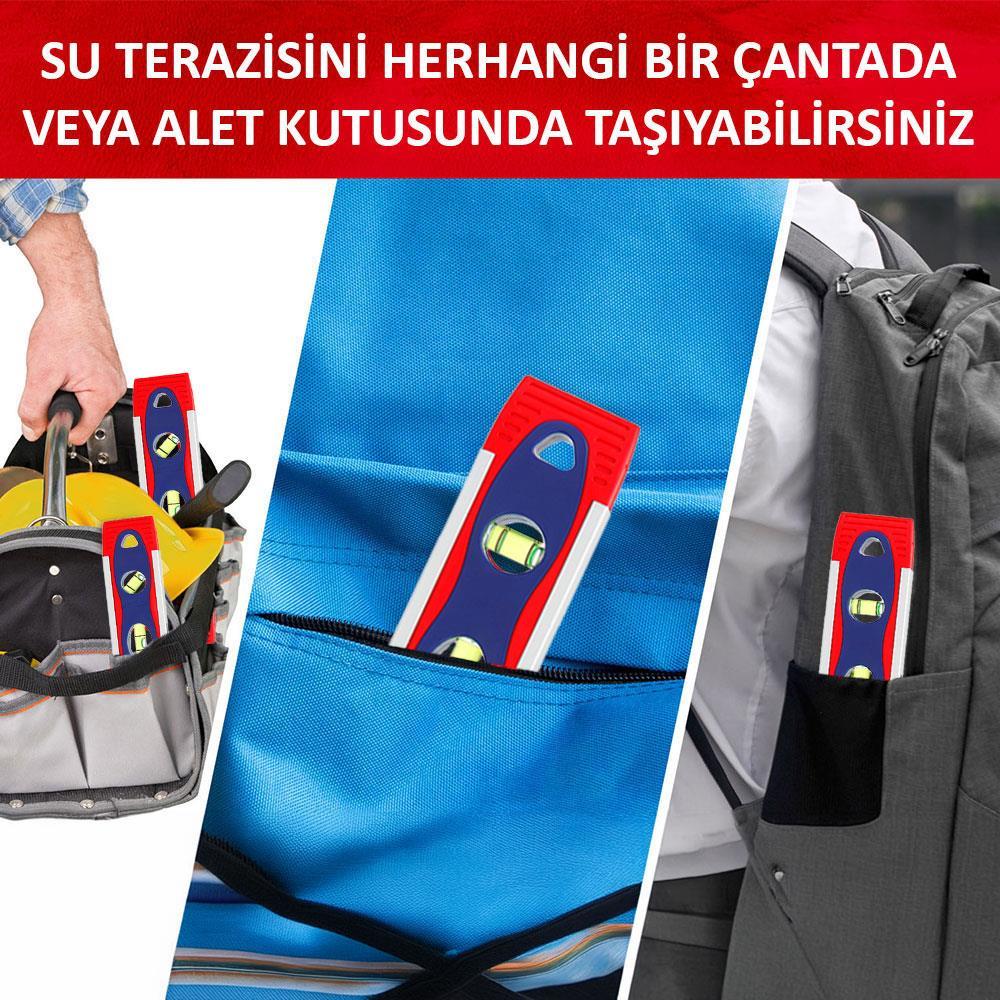 WORKPRO WP262027 225MM Manyetik Şoka Dayanıklı Torpedo Su Terazisi