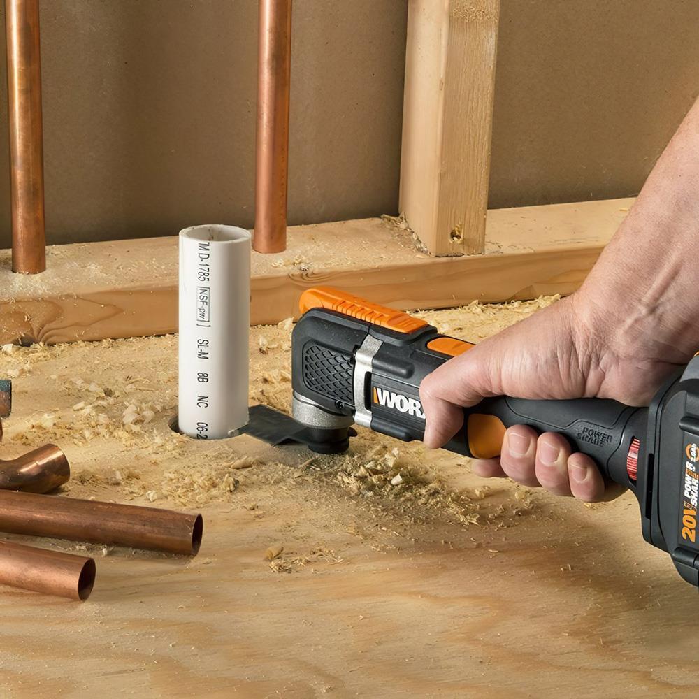 WORX WX696 20Volt 2.0Ah. Li-ion Profesyonel Çok Amaçlı Devir Ayarlı Şarjlı Kesme, Raspalama ve Zımpara