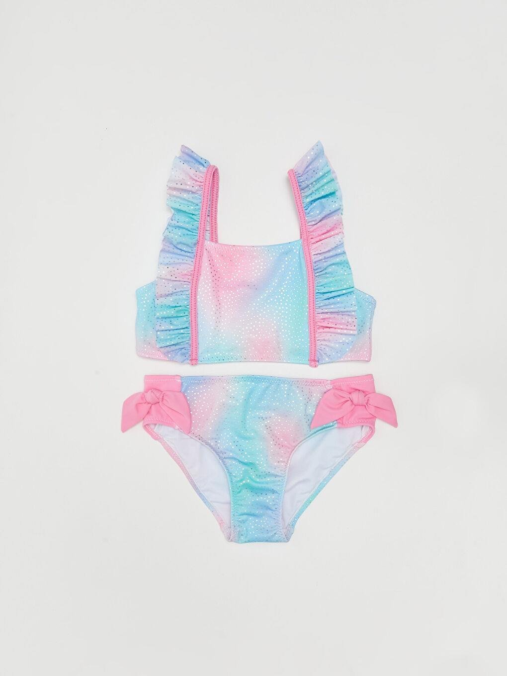 Batik Desenli Kız Çocuk Bikini Takım DB200786BT