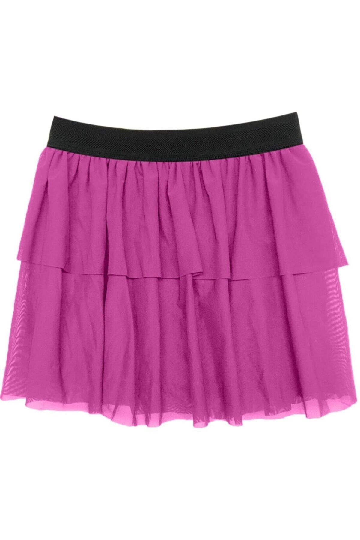 KIZ ÇOCUK PEMBE TÜL ETEK DS200607ET
