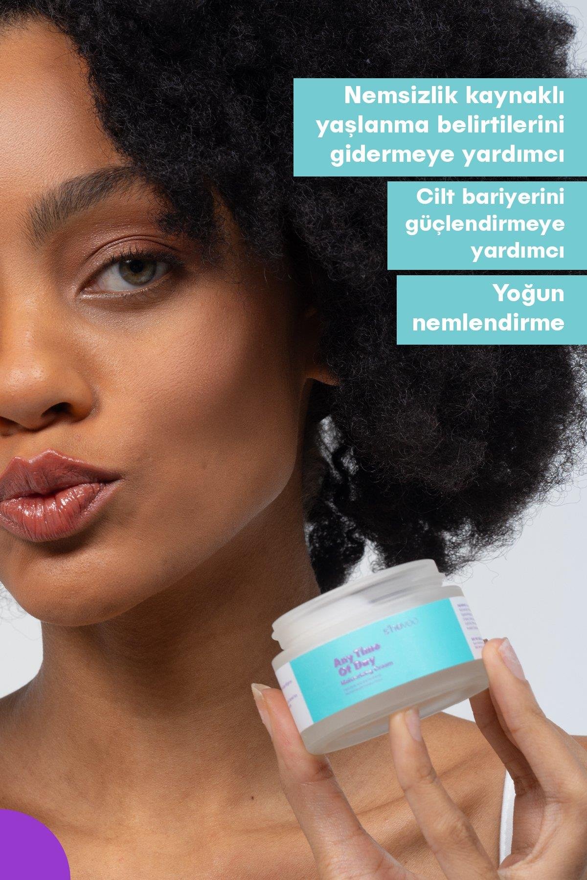 ANY TIME OF DAY-48 Saat Etkili Nemlendirici Krem-5 Kompleks Hyaluronik Asit | Tüm Cilt Tipleri 50ml