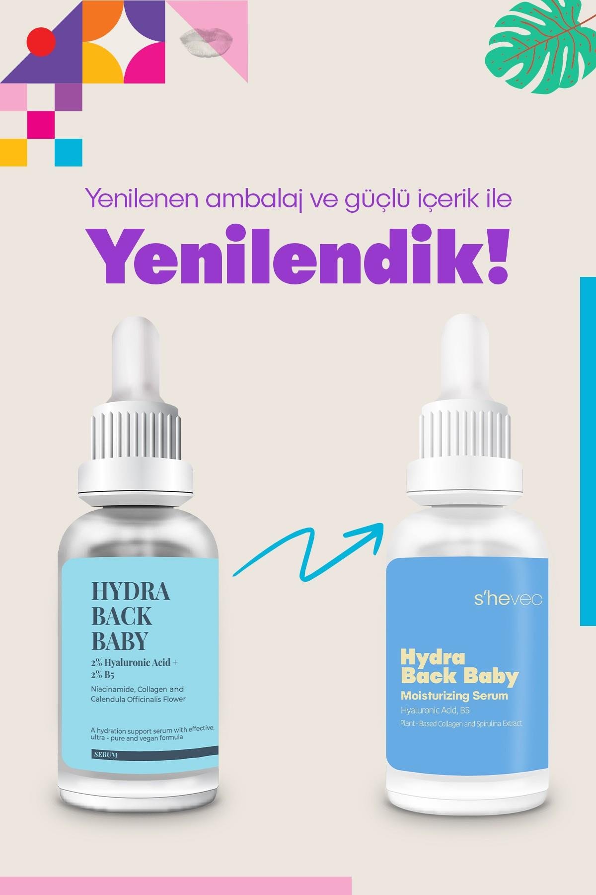 HYDRA BACK BABY - Hyaluronik Asit Yoğun Nemlendirici ve Dolgunlaştırıcı Cilt Serumu 30ml