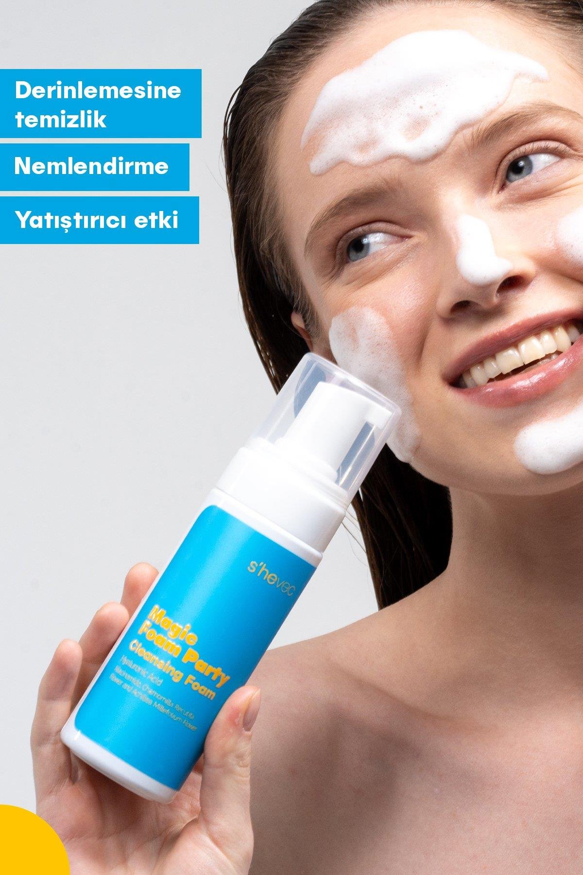 MAGIC FOAM PARTY - Yatıştırıcı Nemlendirici Etkili Yüz Temizleme Köpüğü |Tüm Cilt Tipleri 150ml